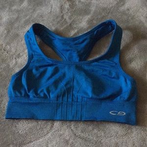 Blue sports bra